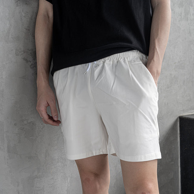Casual Cotton Shorts-White