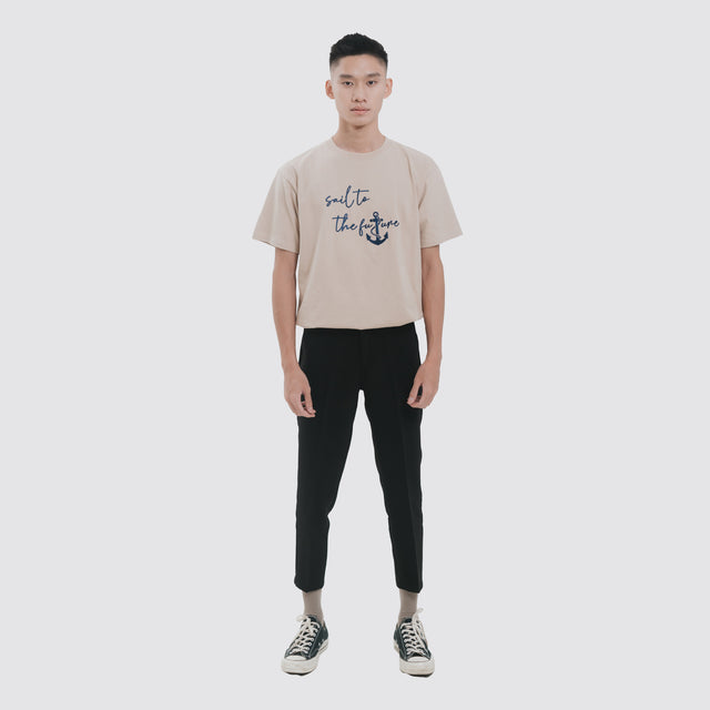 Embroidery Logo T-shirt-Sand